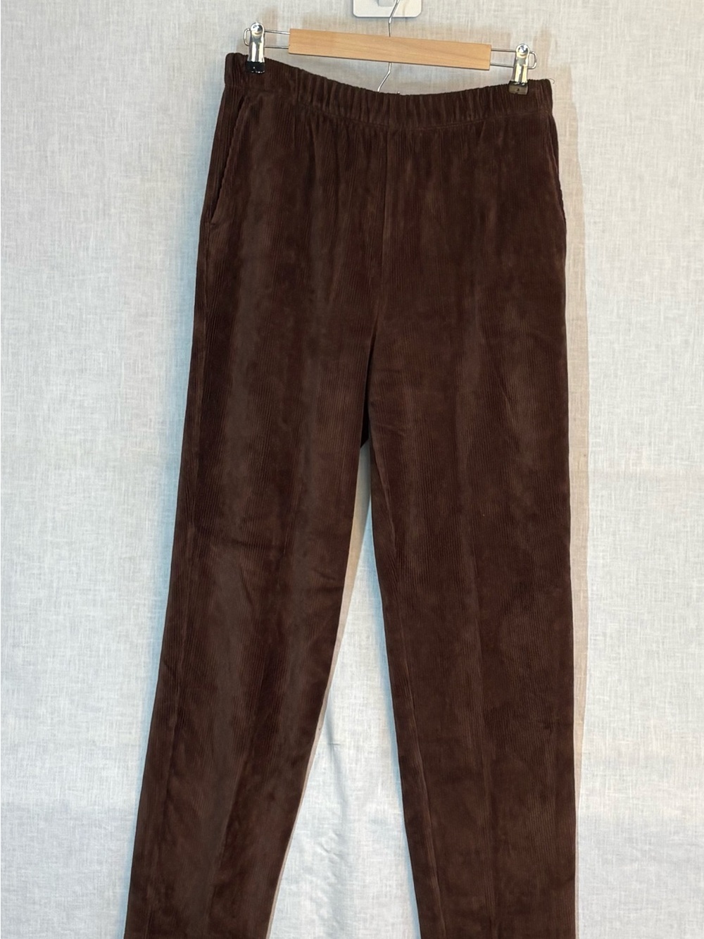 Lands' End Brown Corduroy Straight-Leg Pants